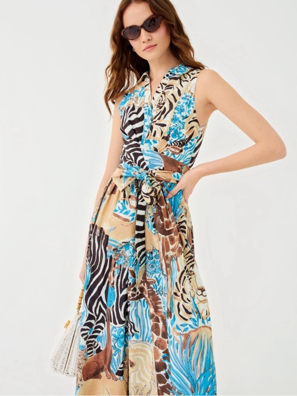 NWT Lilly PULITZER Marria Stretch Maxi Shirtdress - Picture 5 of 9